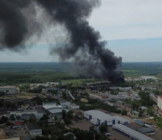 загорелась цистерна в чехове